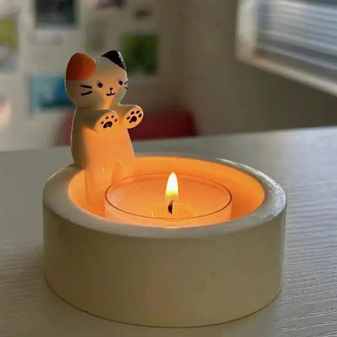 Kitten Tea-light Candle Holder