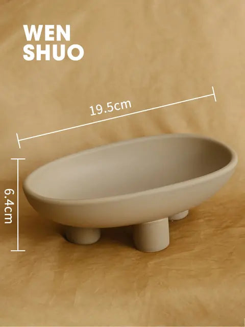 Three-Legs Ceramic Soap Dish