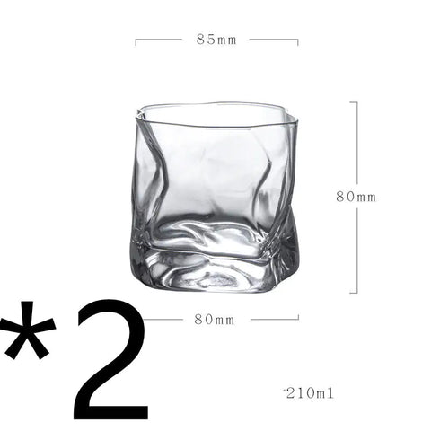 Unique Irregular-Shaped Whiskey Glass