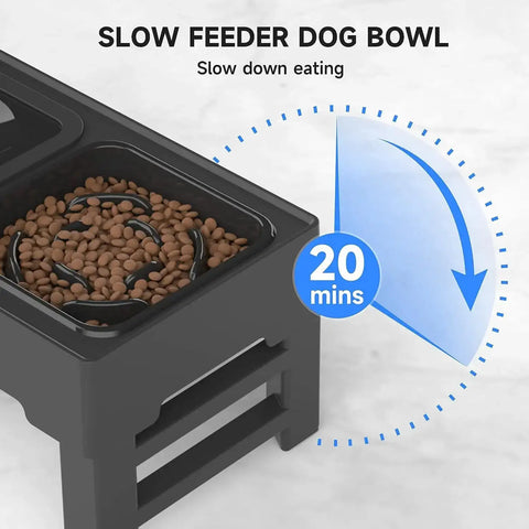Adjustable Food and Water Bowl