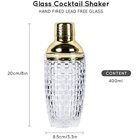 Glass Cocktail Shaker Kit