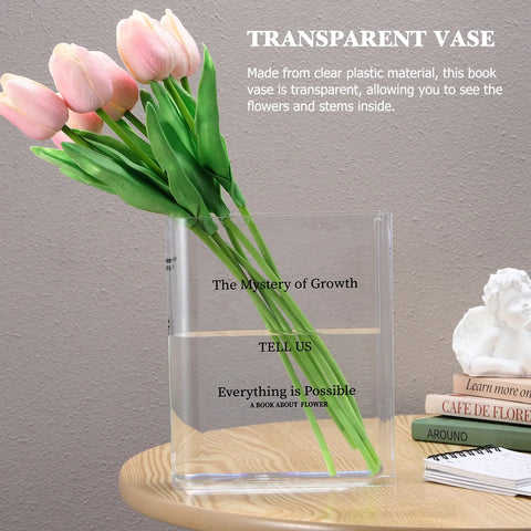 Transparent Book Vase